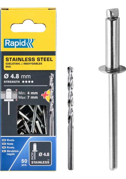 PERÇIN4.8X10 mm Paslanmaz Matkap Ucu