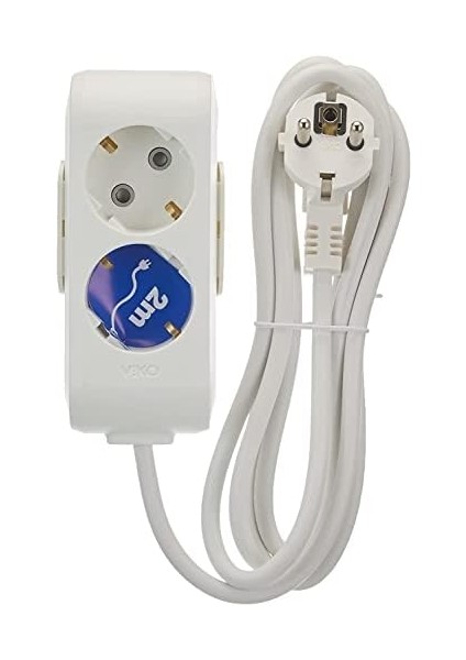 Multi-Let Ikili Priz Topraklı Kablolu Çocuk Korumalı 2 mt modelleri