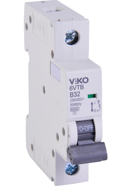 6VTB-1B32 Otomatik Sigorta 6ka B Tipi 1 Kutup 32A