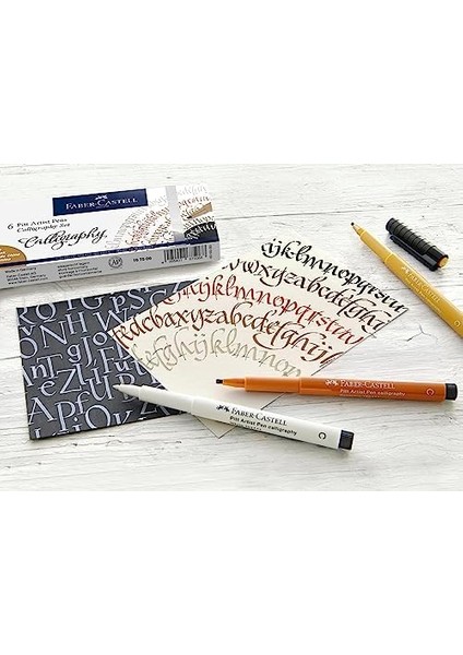 Kaligrafi Çizim Seti 4 Lü, 2 mm Kesik Uç, Kalıcı Hint Mürekkebi, Solmaya Dayanıklı, 4 Renk modelleri