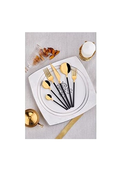 Morena 36 Parça Çatal Kaşık Bıçak Seti Siyah- fiyatları