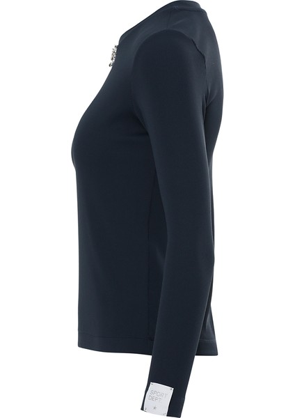 Kol Ucu Etiket Detaylı Yakası Taşlı Bluz fiyatları