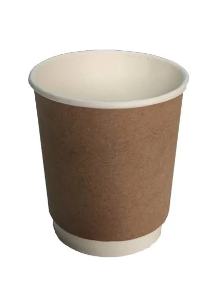 Kraft Double Wall Karton Bardak 8 Oz (25'li)