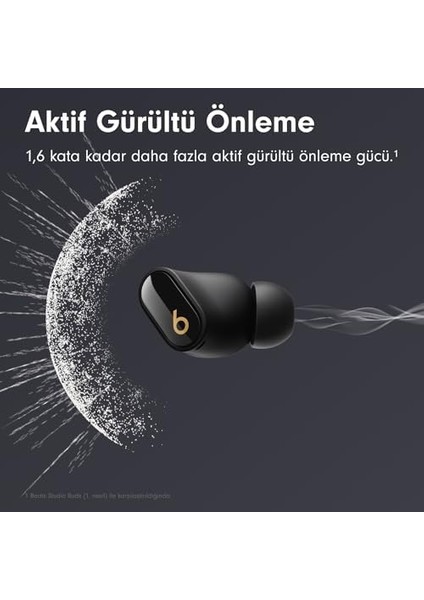 Studio Buds +|gürültü Önleme Özellikli Gerçek Kablosuz Kulaklık, ve ile Gelişmiş Uyumluluk, Yerleşik Mikrofon, Tere Dayanıklı Kulaklık - Siyah/ fiyatları