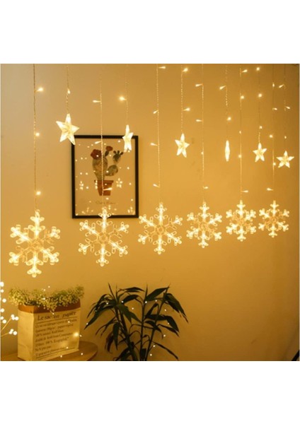 LED Kar Tanesi Dekorlu