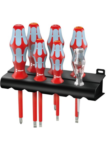 3160 I/7 Tornavida Seti, Paslanmaz Çelik + Raf, 7 Parça, 05022728001