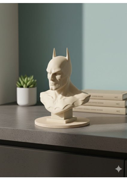Minimalist Batman Büstü – 3D Print Koleksiyon Figürü fırsatları