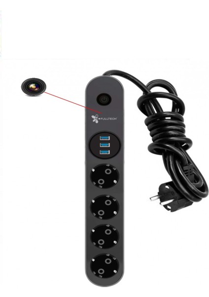 Akım Korumalı Priz Wifi'li Güvenlik ve Bakıcı Gizli Mini Kamerası