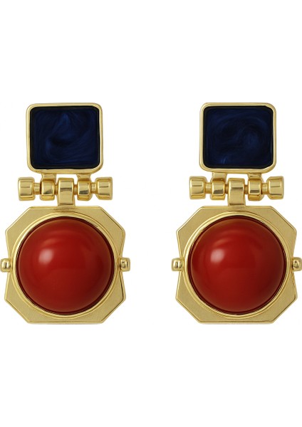 Çelik Vintage Kare Küpe