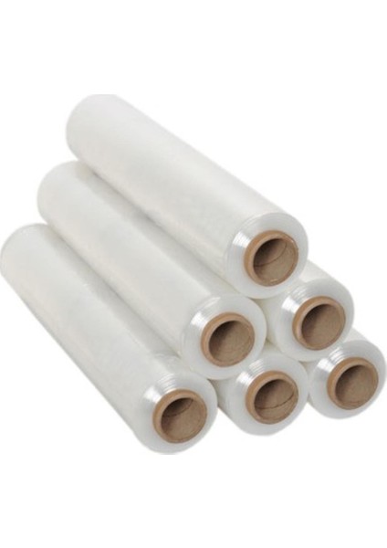 Manuel El Tipi Palet Streç Film Şeffaf 50 cm 17 Mikron 300 Metre 1 Koli ( 6 Adet ) modelleri