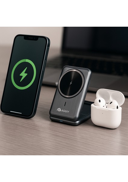V Charge Pro 15W Magsafe Kablosuz Hızlı Şarj Standı Apple/watch/airpods/kulaklık/telefon fırsatları