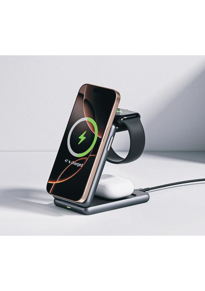 V Charge Pro 15W Magsafe Kablosuz Hızlı Şarj Standı Apple/watch/airpods/kulaklık/telefon indirimleri