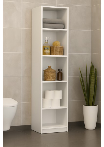 Modern 5 Raflı Çok Amaçlı Dolap