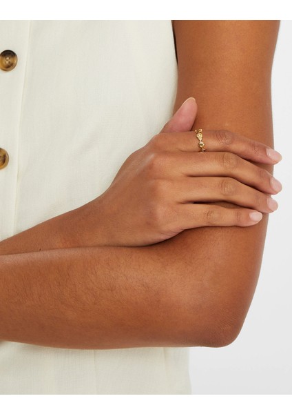 Z Etnik Yüzük 14 Ayar Altın Kaplama S modelleri