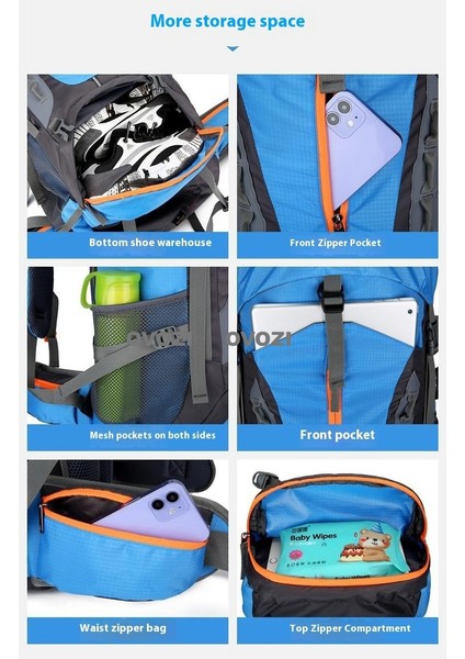 Ovozı Açık Sırt Çantası Yürüyüş Çantası Yürüyüş Spor Çantası Büyük Kapasiteli Seyahat Çantası (Yurt Dışından) indirimleri