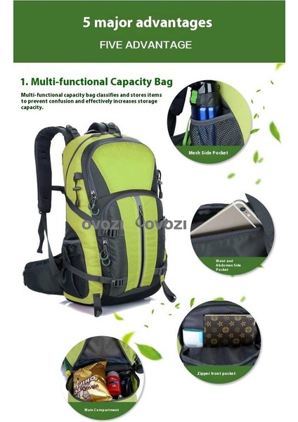 Ovozı Açık Sırt Çantası Yürüyüş Çantası Yürüyüş Spor Çantası Büyük Kapasiteli Seyahat Çantası (Yurt Dışından) indirimleri