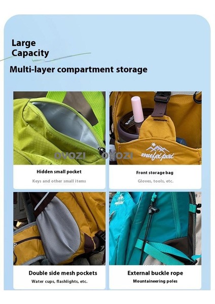 Ovozı Açık Sırt Çantası Yürüyüş Çantası Yürüyüş Spor Çantası Büyük Kapasiteli Seyahat Çantası (Yurt Dışından) modelleri