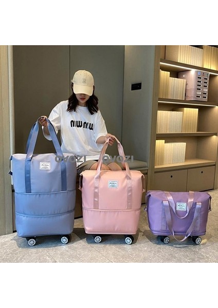 Ovozı Büyük Kapasiteli Seyahat Çantası Kullanışlı Saklama Çantası Katlanabilir ve Genişletilebilir Tekerlek Çıkarılabilir (Yurt Dışından) fiyatları