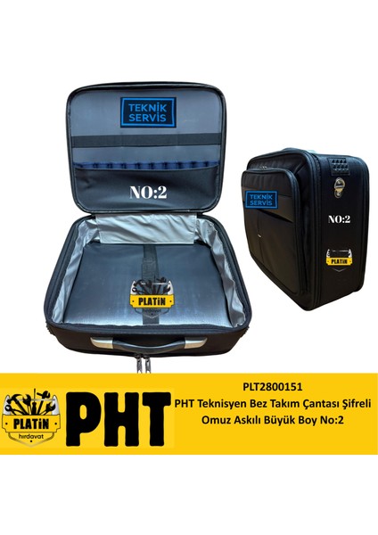 Teknisyen Bez Takım Çantası Şifreli Omuz Askılı Büyük Boy No:2 PLT2800151