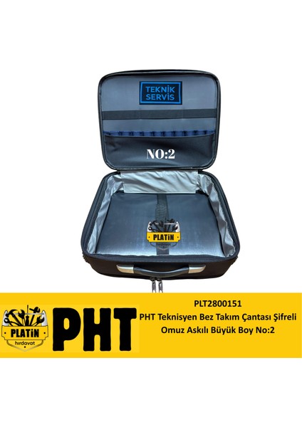 Teknisyen Bez Takım Çantası Şifreli Omuz Askılı Büyük Boy No:2 PLT2800151 indirimleri