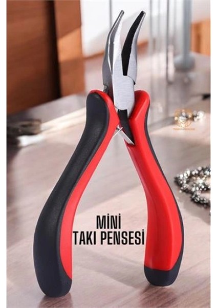 Profesyonel Mini Eğri Kargaburun Takı Pensesi