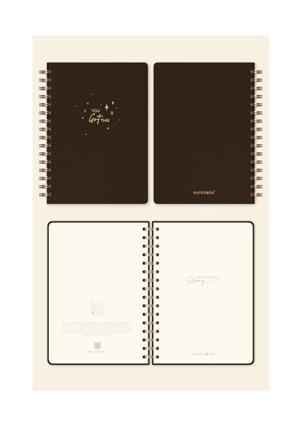 A5 Spiralli Sert Kapak Çizgili Tarihsiz Not Defteri fiyatları