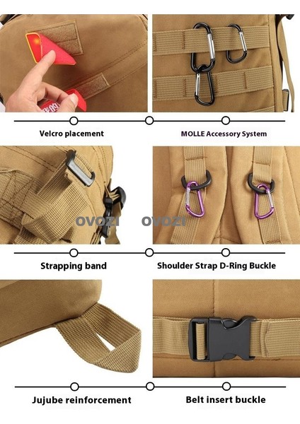 Ovozı Açık Sırt Çantası Yürüyüş Çantası Yürüyüş Spor Çantası Büyük Kapasiteli Seyahat Çantası (Yurt Dışından) indirimleri