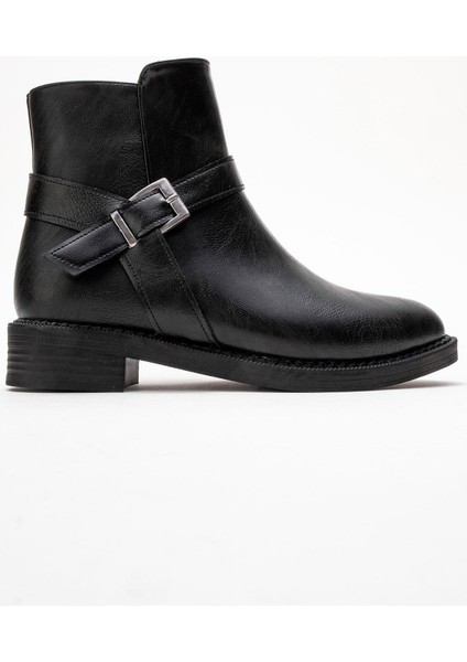 Yan Tokalı Kadın Bot Siyah Cilt fiyatları