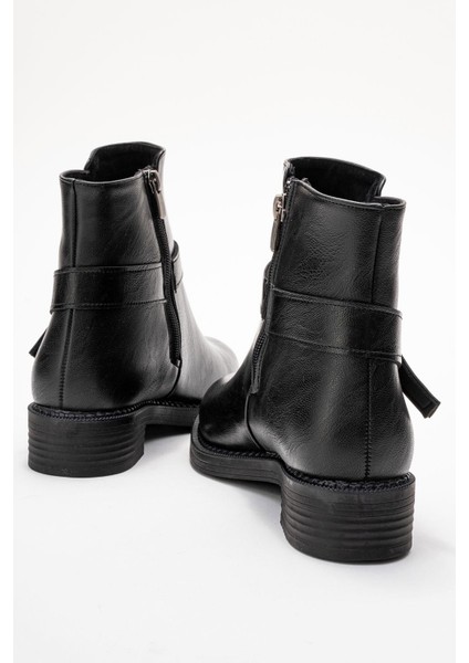 Yan Tokalı Kadın Bot Siyah Cilt fırsatları