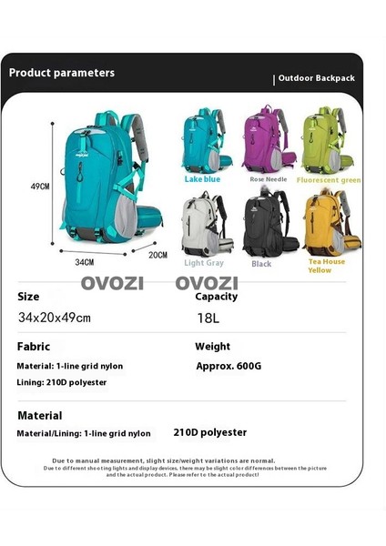 Ovozı Büyük Kapasiteli Açık Hava Yürüyüş Çantası Yürüyüş Sırt Çantası (Yurt Dışından) modelleri