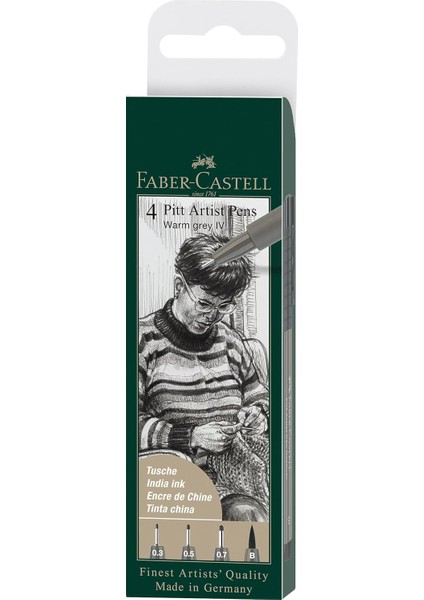 Pen Çizim Seti, 4 Lü (S, F, M, B Uç), Suya ve Solmaya Dayanıklı, Kalıcı Mürekkep, Farklı Uç Kalınlıkları