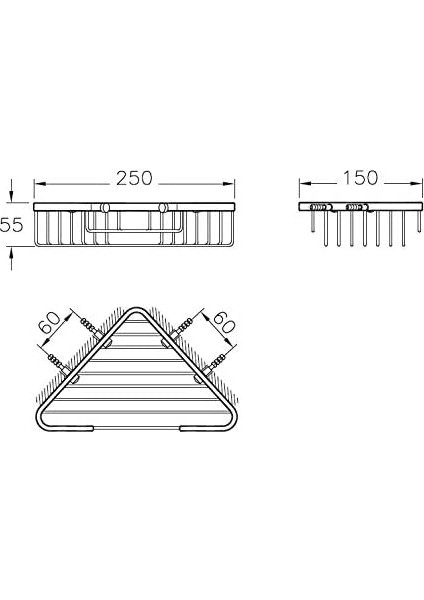 Arkitekta A44380 Köşe Malzemelik, Tekli, Krom fiyatları