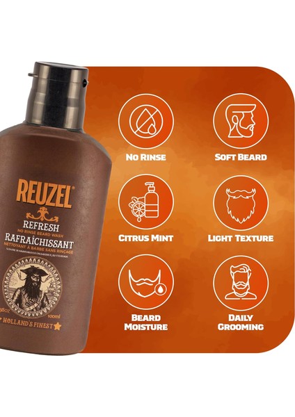 Refresh No Rinse Beard Wash Sakal Ve Bıyık Yıkama Jeli 100ml fırsatları