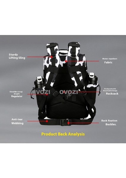 Ovozı 43*30*28CM Dağcılık Çantası 35L Büyük Kapasiteli Açık Hava Yürüyüş Spor Omuz Çantası (Yurt Dışından) indirimleri