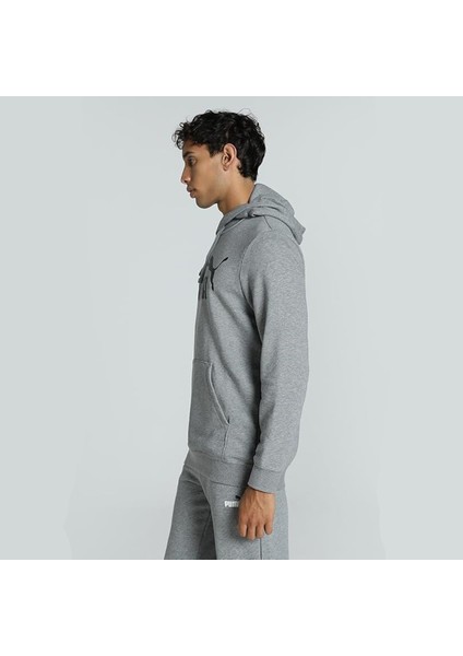 Essentials No 1 Logo Erkek Gri Kapüşonlu Sweatshirt fiyatları