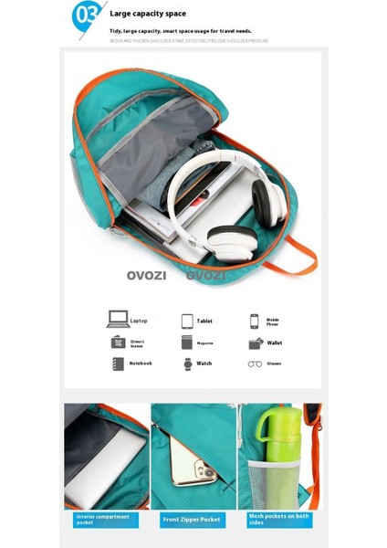 Ovozı 44CM Katlanabilir Büyük Kapasiteli Bisiklet Çantası 25L Açık Yürüyüş Dağcılık Çantası Seyahat Eğlence Sırt Çantası (Yurt Dışından) modelleri