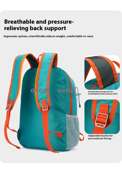 Ovozı 44CM Katlanabilir Büyük Kapasiteli Bisiklet Çantası 25L Açık Yürüyüş Dağcılık Çantası Seyahat Eğlence Sırt Çantası (Yurt Dışından) indirimleri