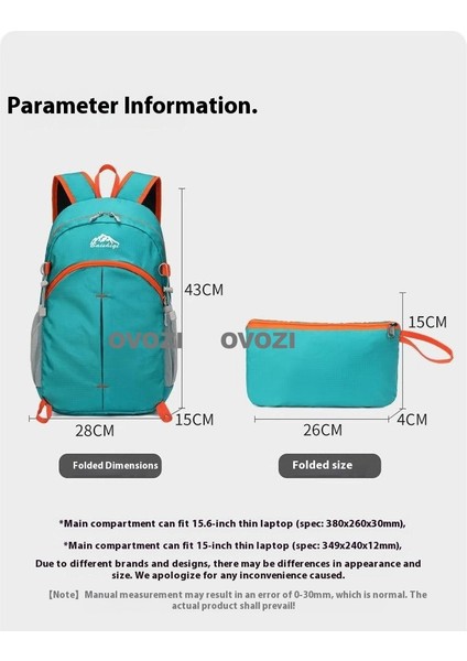 Ovozı 44CM Katlanabilir Büyük Kapasiteli Bisiklet Çantası 25L Açık Yürüyüş Dağcılık Çantası Seyahat Eğlence Sırt Çantası (Yurt Dışından) modelleri