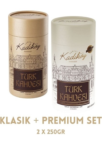 Klasik + Premium Türk Kahvesi Set (2 x 250GR)