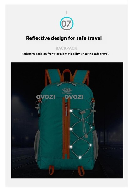 Ovozı 44CM Katlanabilir Büyük Kapasiteli Bisiklet Çantası 25L Açık Yürüyüş Dağcılık Çantası Seyahat Eğlence Sırt Çantası (Yurt Dışından) fırsatları