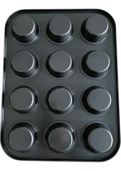 İvory Teflon Muffin Kek Kalıbı 12”li modelleri