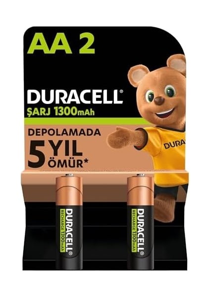 Şarj Edilebilir Pil Aa (2'li Paket), 1300 Mah Nimh, 2000 Sarj Döngüsü, Önceden Sarj Edilmiştir fiyatları