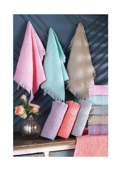 Tekstil 12'li 30X50 cm El ve Yüz Havlu Seti | Mutfak Havlusu Renkli fiyatları