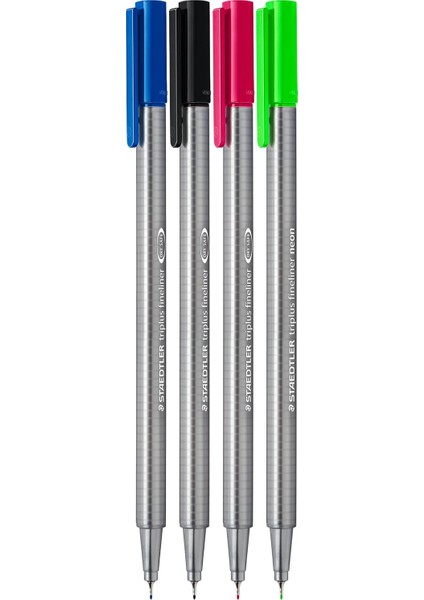 Triplus 0.3 mm 4'lü Blister Set (334-3 Mavi, 334-2 Kırmızı, 334-9 Siyah, 334-501 Neon Yeşil)