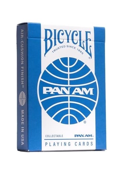 Pan Am Airlines Oyun Kartları, Teneke Seyahat Kutusunda 2 Deste - Klasik Pan Am Tasarımı modelleri