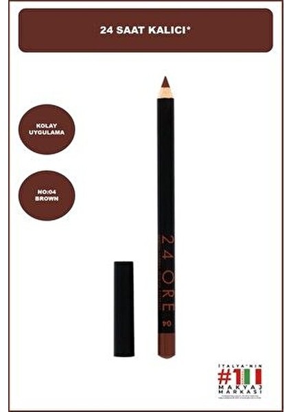 24 Ore Dudak Kalemi Nu 4 Mat ve Yoğun Pigmentli 1 Adet Suya Dayanıklı fiyatları