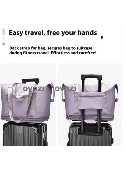 Ovozı 3 Genişletilebilir ve Katlanabilir Büyük Kapasiteli Seyahat Çantası El Organizatörü Tekerlekler Çıkarılabilir (Yurt Dışından) indirimleri