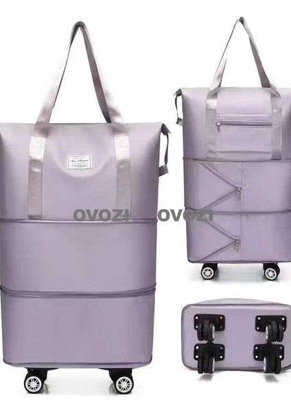 Ovozı 3 Genişletilebilir ve Katlanabilir Büyük Kapasiteli Seyahat Çantası El Organizatörü Tekerlekler Çıkarılabilir (Yurt Dışından)