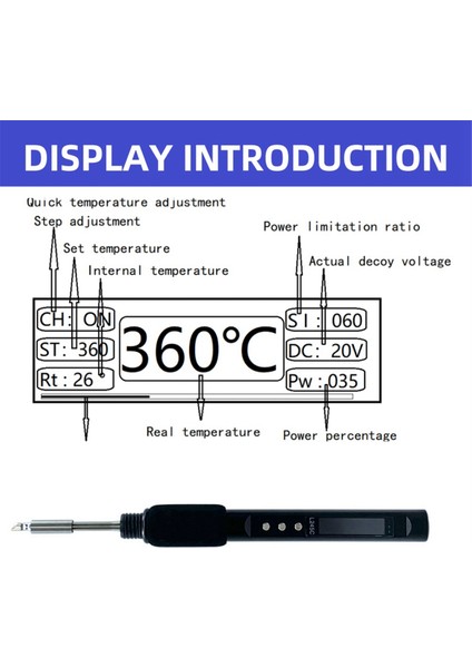 L245C Pd 100W Taşınabilir Elektrikli Happiye Demir 50-500 ° C Ayarlanabilir Sıcaklık 0 99 Inç Renkli Ekran Lehimleme Istasyonu (Yurt Dışından) indirimleri