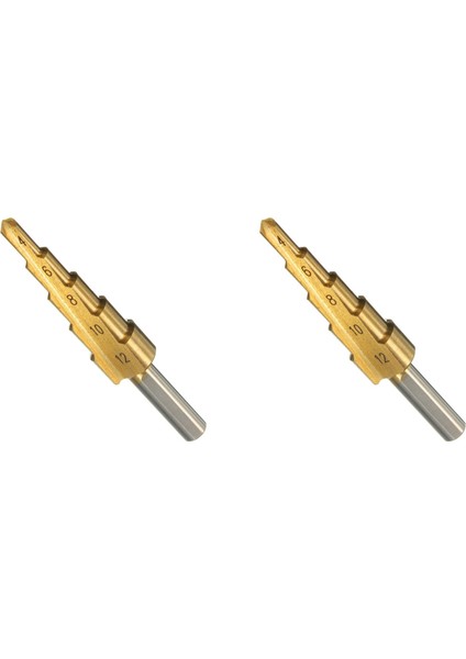 2x Hss Matkap Adım Matkap Tutanyum Için Konik Titanyum 4-12MM (Yurt Dışından)